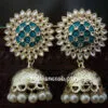 Ethnic Blue Meenakari Jhumkas