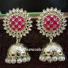 Ethnic Pink Meenakari Jhumkas
