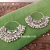 Oxidised Silver Toned Chandbali Earring for Girls