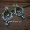 Silver Look Alike Peacock Earrings