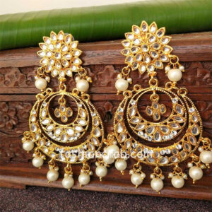 Beautiful Kundan Chandbali Earring for Lehenga