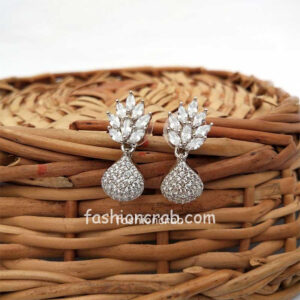 Cubic Zirconia Drop Earrings for Wedding