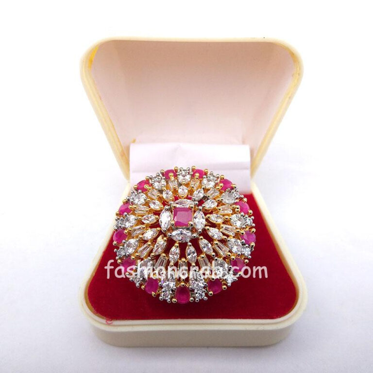 Pink Stone Women Finger Ring