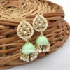 Sea Green Small Jhumka Earrings for Women