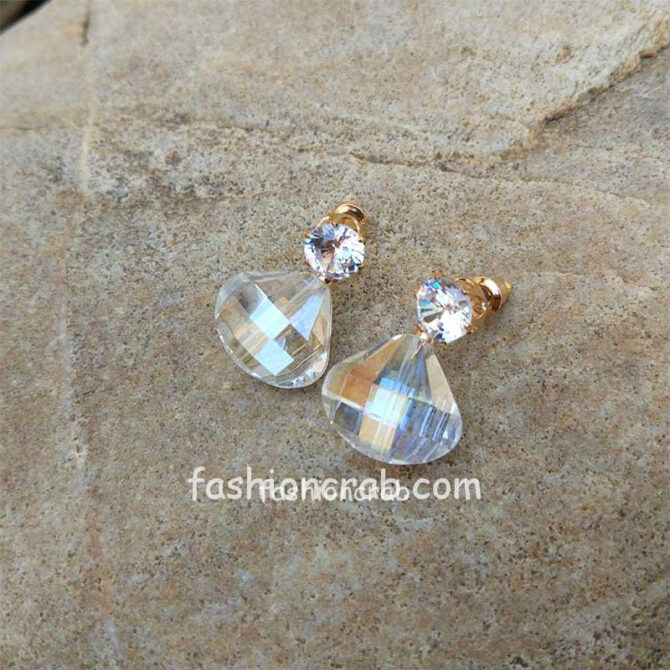 White Crystal Earrings