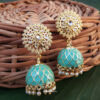 Sea Green Ethnic Jhumka Earring