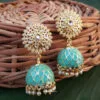 Sea Green Ethnic Jhumka Earring