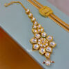 Traditional Kundan & Pearl Maang Tikka Set
