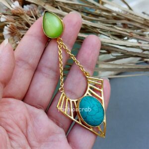 Green Turquoise Stone Earrings