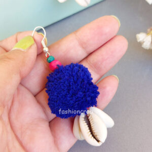 Handmade Blue Thread Earrings