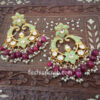 Green Enamel Earrings for Saree