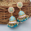 Light Blue Jhumka Earrings for Saree