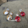 Red and Golden Color Combo of 2 Earrings