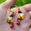 Peacock Meenakari Earring for Office-02 Peacock Meenakari Earring for Office