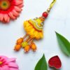 Fancy Yellow Pearl Lumba Rakhi