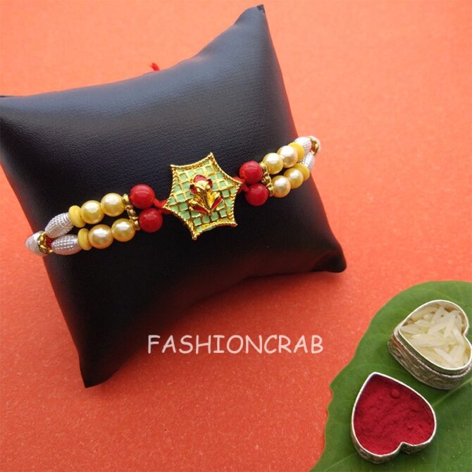 Ganesh Pearl Rakhi for Brother