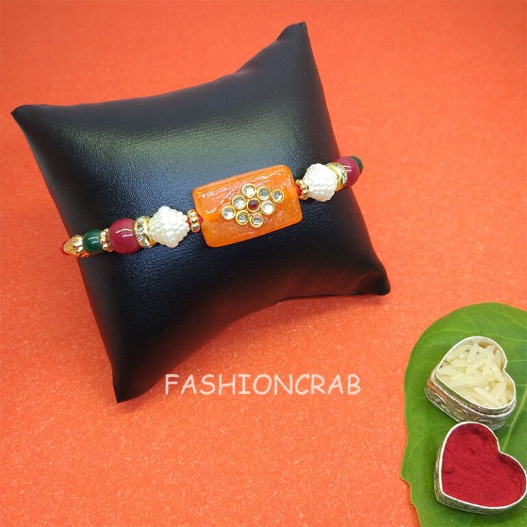 Kadi Kundan Rakhi with Pearl