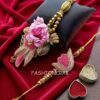 Pink Flower Lumba Rakhi Set