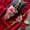 Pink Flower Lumba Rakhi Set