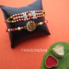 Red Beads Rakhi Set of 2