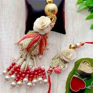 Traditional Pearl Lumba Rakhi Set