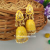 Yellow Colour Handcrafted Meenakari Earrings
