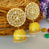 Yellow Traditional Jhumka Earring for Wedding