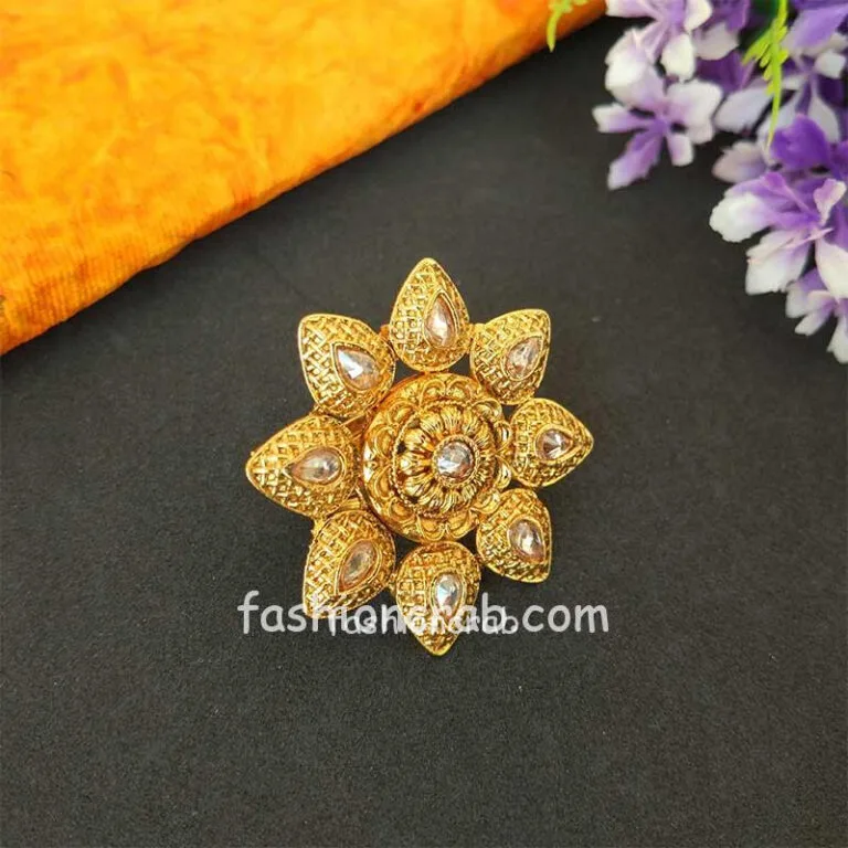 Polki Finger Ring for Bride