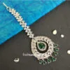Silver Tone Ad Stone Studded Maang Tikka
