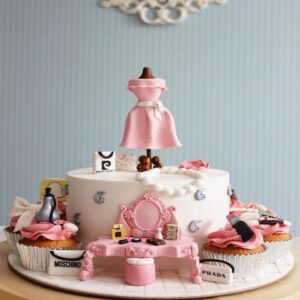 Fashion-themed Birthday Cake