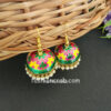 Green Yellow Pearl Small Jhumki Earring