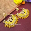 Yellow Pearl Meenakari Celebrity Earrings