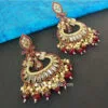 Maroon Pearl Earrings for Party