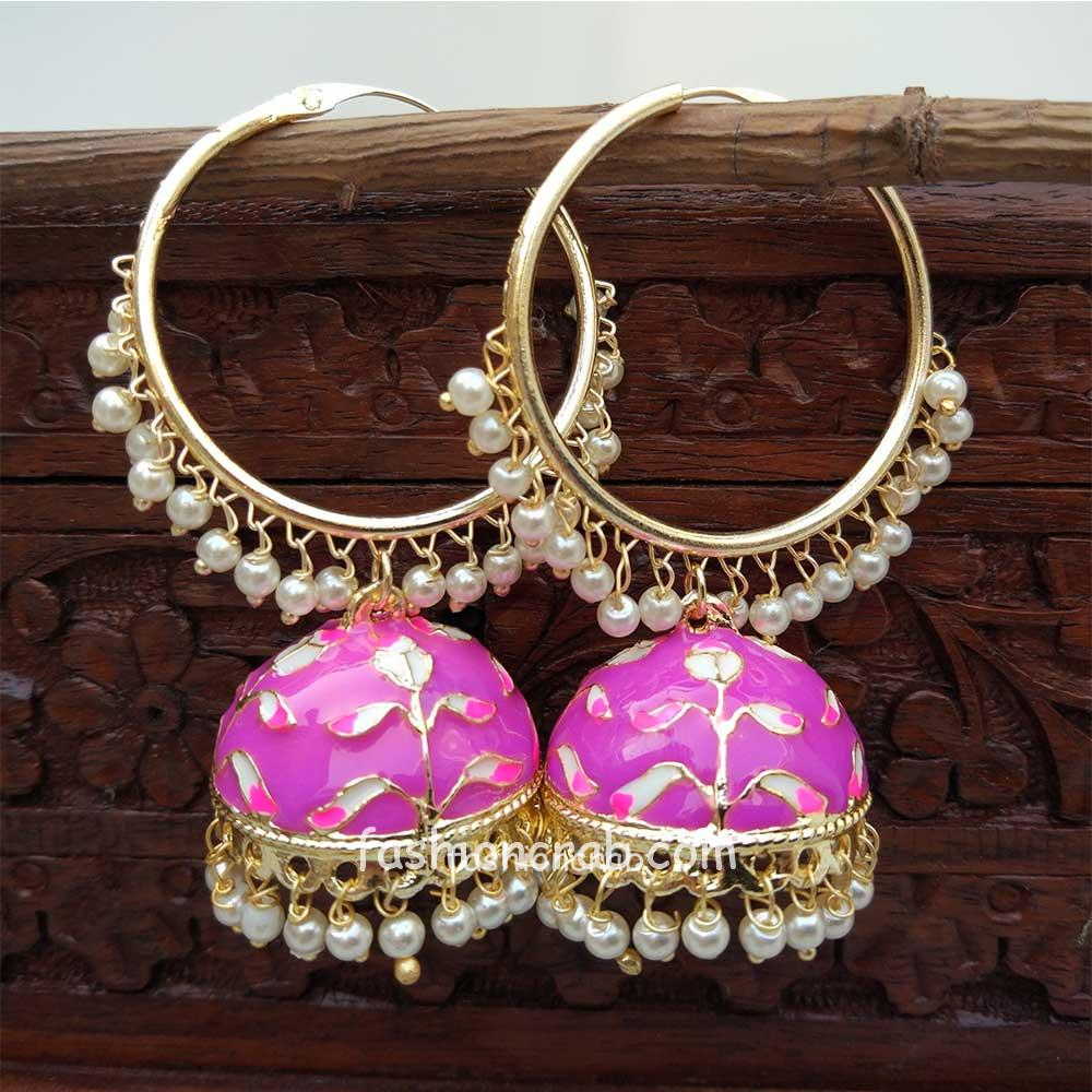 small purple hoop earrings