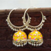 Yellow Jhumka Hoop Earring