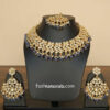 Grey Kundan Necklace Set for Bride