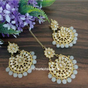 Grey Pearl Necklace Set for Indian Brides