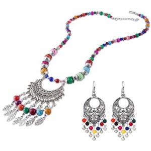 Multicolour silver oxidized jewellery