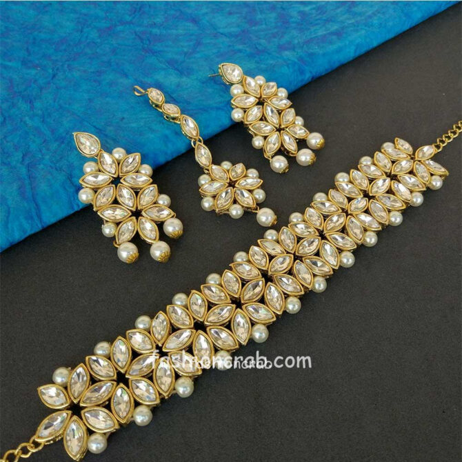 White Pearl Necklace Set for Women White Pearl Necklace Set for Women