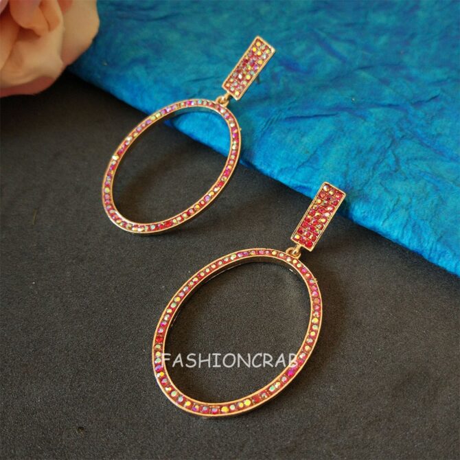 Colorful Crystal Hoop Earring Colorful Crystal Hoop Earring
