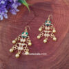 Green Meenakari Pearl Earrings