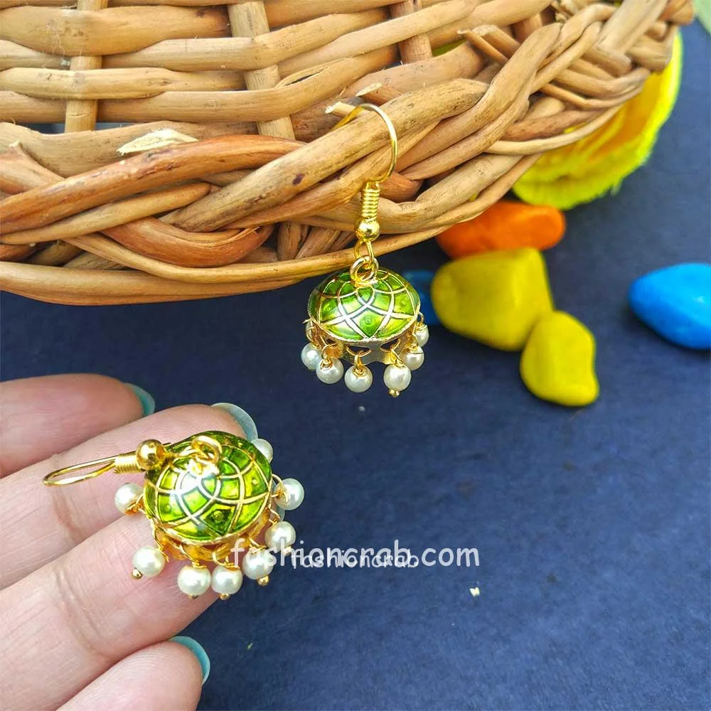 Green Small Size Jhumka