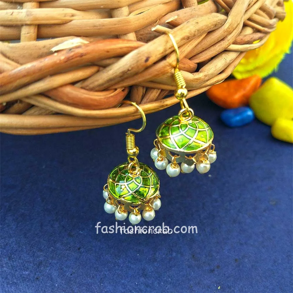 Green Small Size Jhumka
