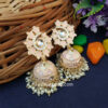 Light Pink Statement Enamel Jhumka