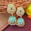 Pista Green Partywear Earring for Women