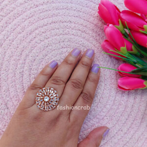 Classic Rose Gold Adjustable Ring for Her