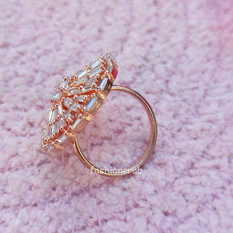 Classic Rose Gold Adjustable Ring for Her | FashionCrab.com