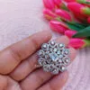 Cubic Zirconia Designer Adjustable Finger Ring for Reception