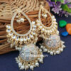Grey Traditional Heavy Jhumka Earring