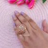 Handcrafted Rose Gold Adjustable Ring for Women